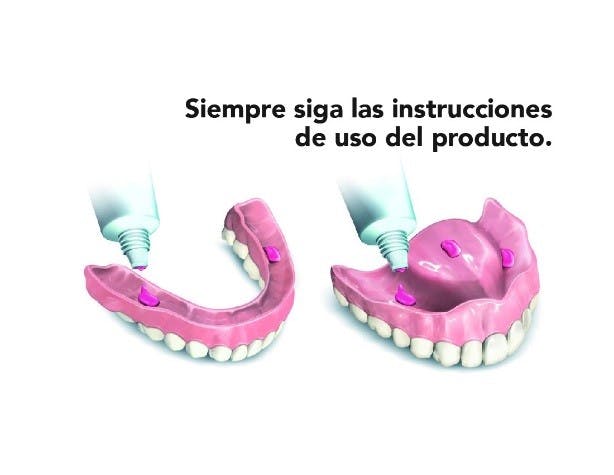 Dentaduras postizas. Trucos para usar polvos adhesivos 