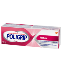 Contenant de 40 g Poligrip Nature Crème adhésive pour prothèses dentaires