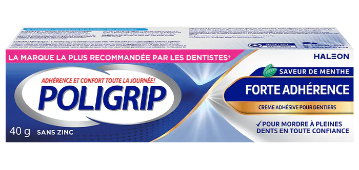 Poligrip crème adhésive pour prothèses dentaires à tenue forte