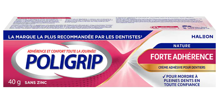 Poligrip Forte Adhérence Nature Crème adhésive pour prothèses dentaires