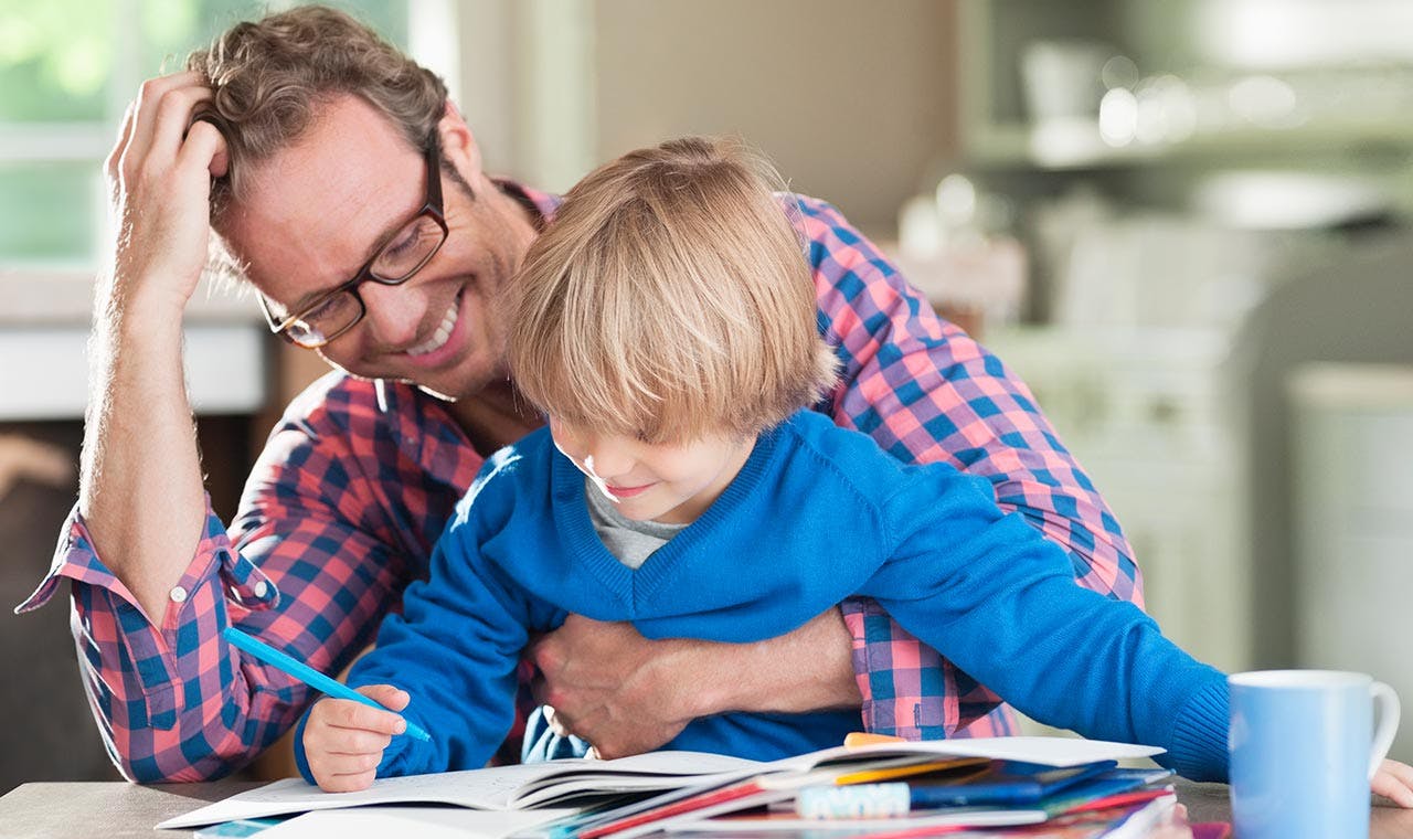 Man with child sitting on his lap