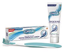 Corega 2w1 pasta i szczoteczka do protez i zębów