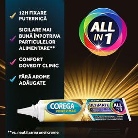 Beneficiile cremei adezive Corega Ultimate All in 1
