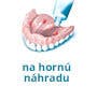 horná zubná náhrada Ako naniesť fixačný krém na hornú náhradu