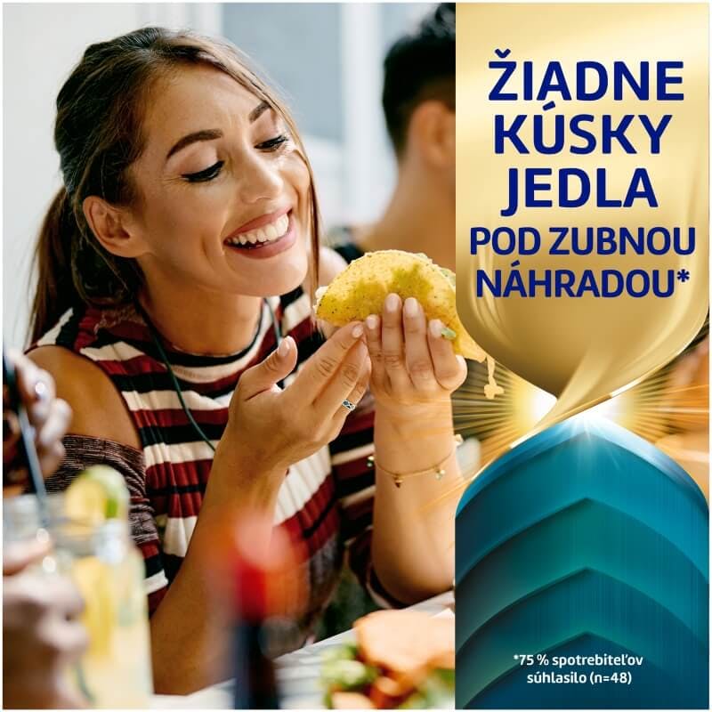 Žiadne kúsky jedla pod zubnou náhradou Žiadne kúsky jedla pod zubnou náhradou