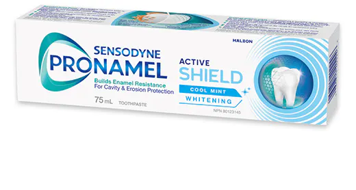 Box of Pronamel Active Shield toothpaste Whitening