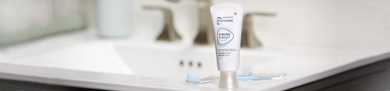 Pronamel Strong and Bright Toothpaste Banner 