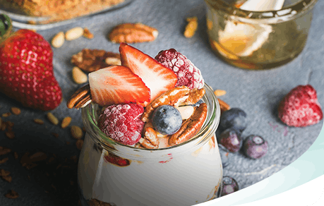 Jar of Yogurt With Fruit