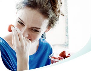 Woman Holding Strawberries Callout