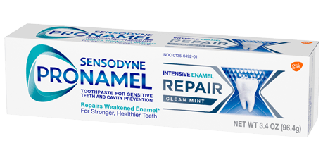 Box of Sensodyne Pronamel Intensive Enamel Repair toothpaste in Clean Mint 