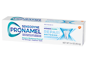 Box of Sensodyne Pronamel Intensive Enamel Repair Whitening