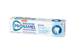 Box of Sensodyne Pronamel Active Shield Whitening Toothpaste