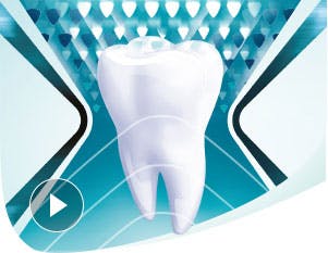 Healthy tooth with strong enamel