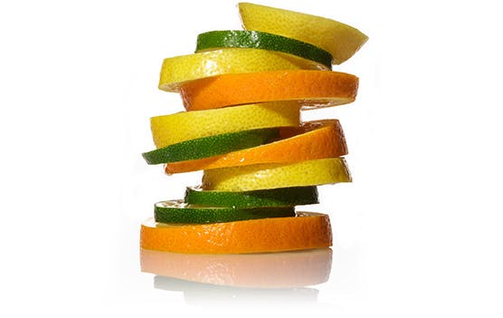 sliced citrus fruit