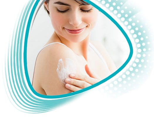 Woman Lotion Skin Callout Woman Lotion Skin Callout