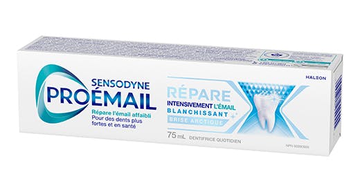 Boîte de dentifrice Pro-Émail Répare intensivement l’émail Blanchissant