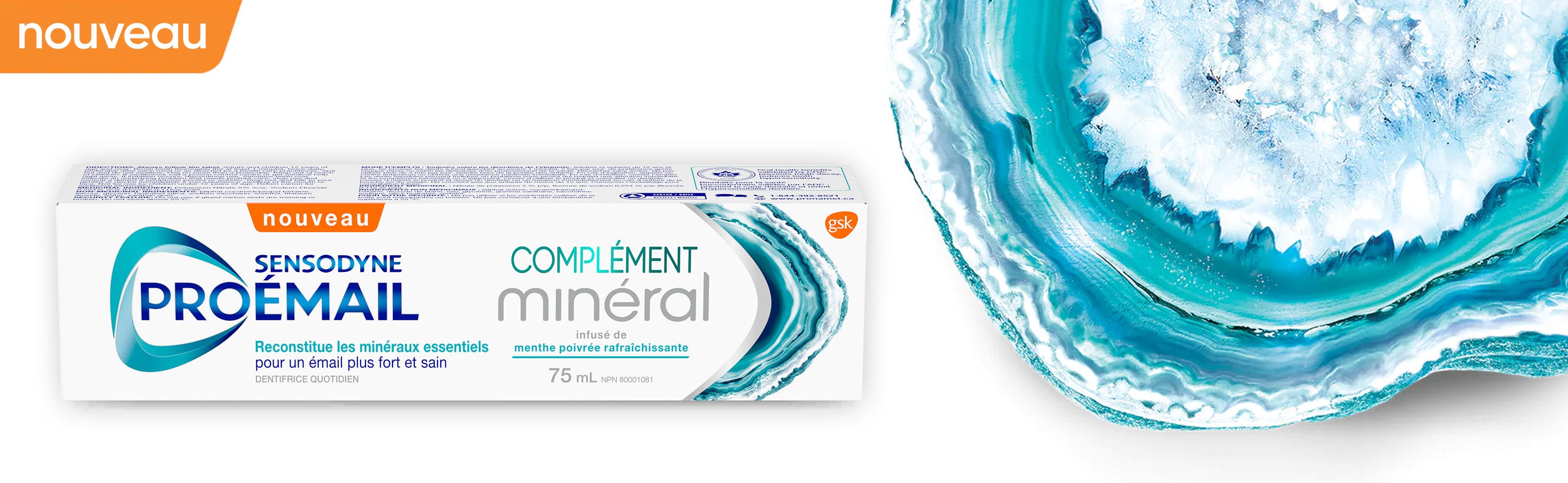 Proémail® Complément minéral Menthe poivrée rafraîchissante Proémail® Complément minéral Menthe poivrée rafraîchissante