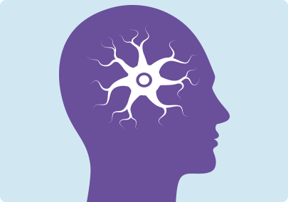 Illustration of receptors in the brain releasing chemicals