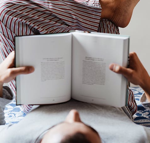 Man reading a book