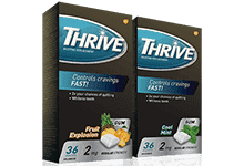Package of THRIVE Gum in Fruit Explosion flavour