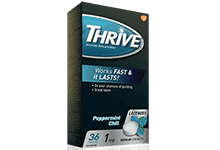Package of THRIVE Lozenges in Peppermint Chill flavour