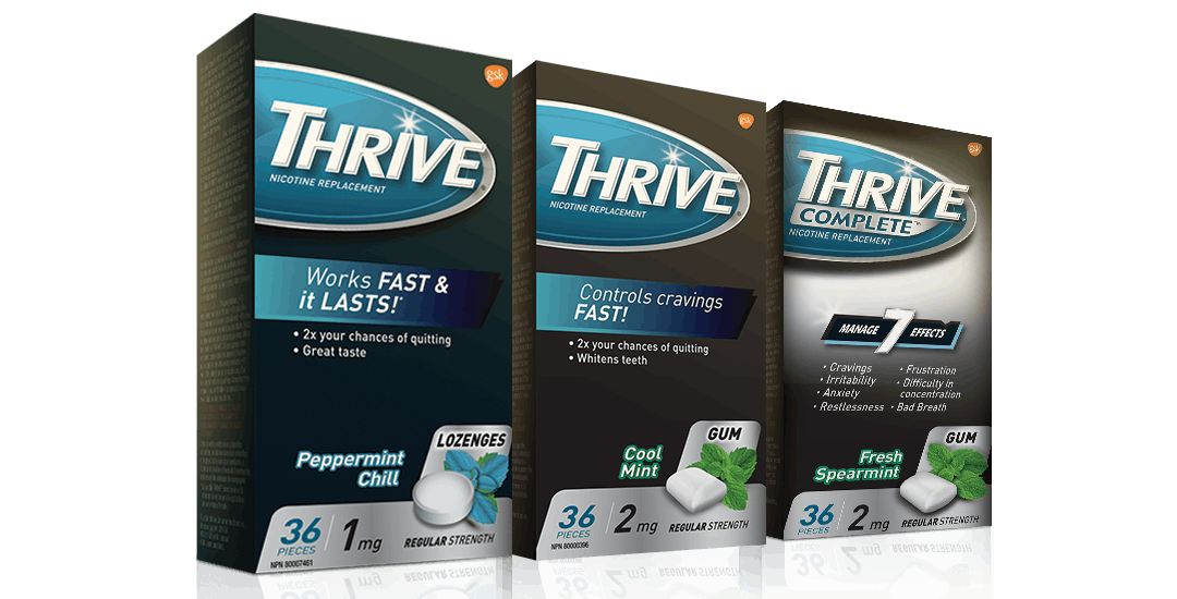 THRIVE lozenges, gum, and complete gum packages