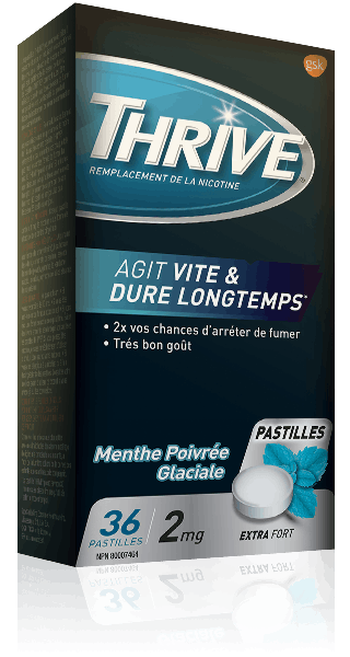 Pastilles THRIVE Menthe poivrée glaciale extra-fortes à 2 mg