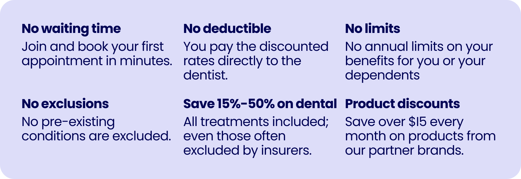 Altogether Dental Member Benefits
