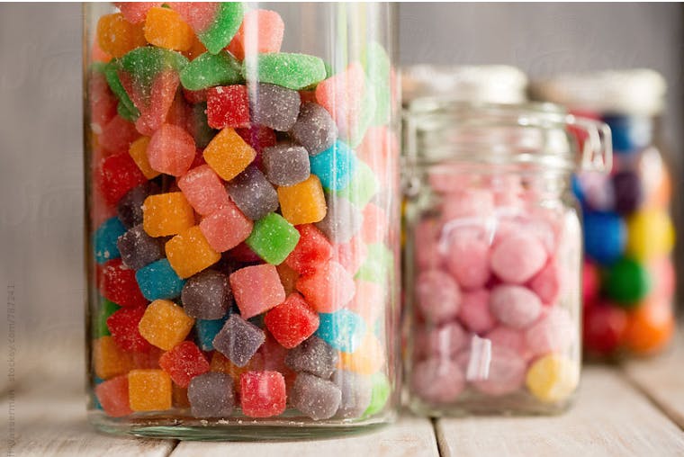 Sugary candy can weaken and stain your tooth enamel