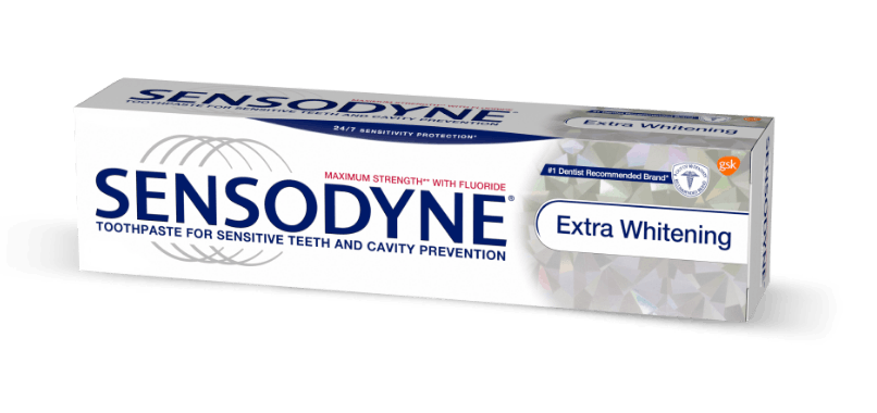 Sensodyne True White toothpaste helps you achieve whiter teeth while also providing sensitivity relief
