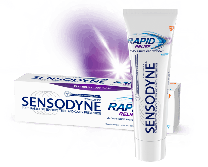Sensodyne Rapid Relief toothpastes for sensitive teeth