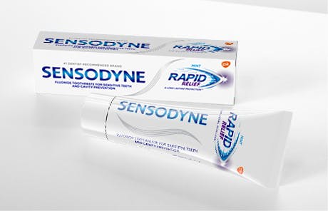 Sensodyne Rapid Relief toothpaste In Mint