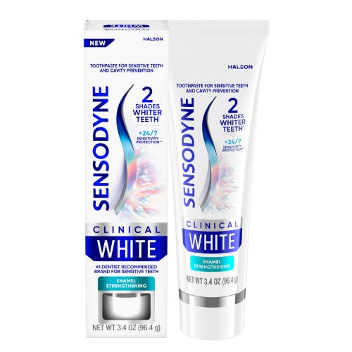 Clinical White Enamel Strengthening Toothpaste Tube & Carton