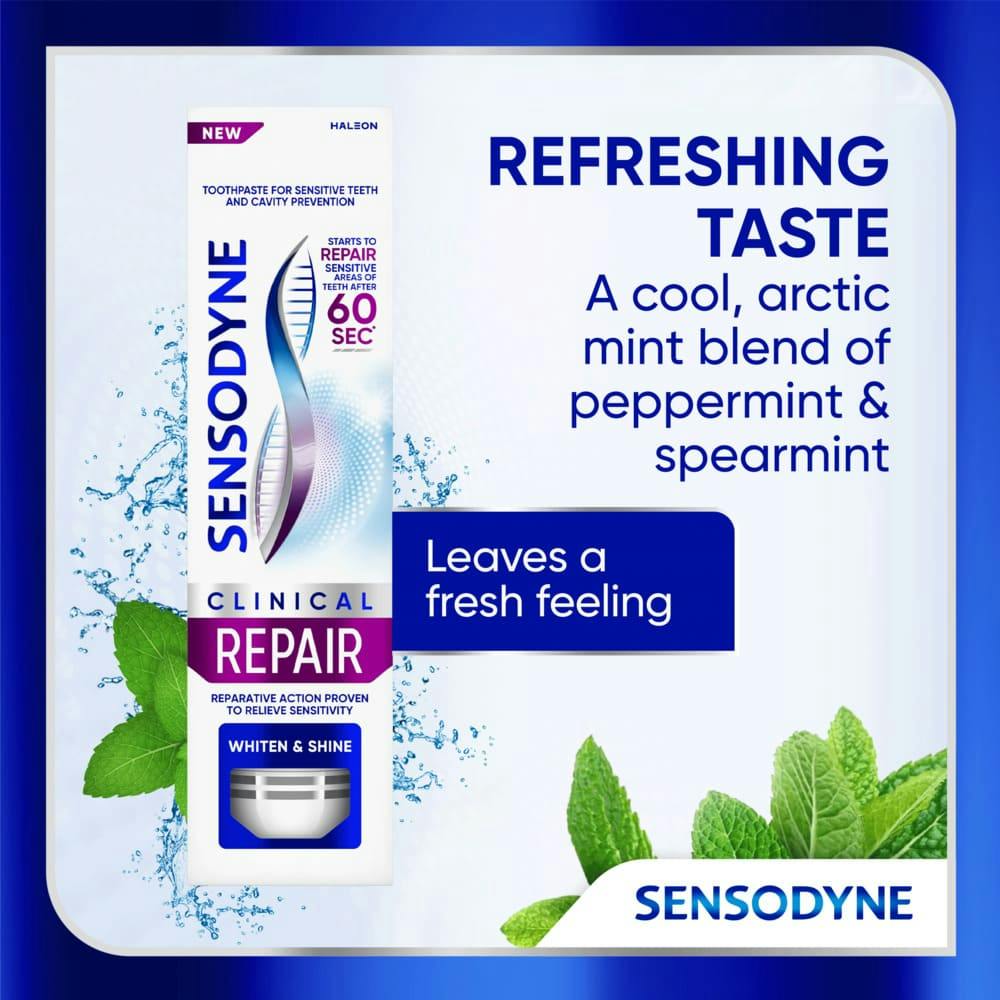 Sensodyne Clinical Repair Whiten & Shine Refreshing Taste