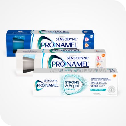Sensodyne Pronamel toothpaste products for tooth sensitivity