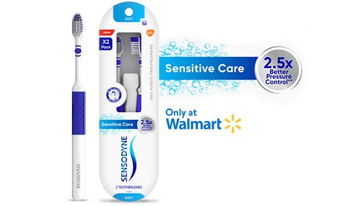 Packshot photography of Sensodyne Sensitivity Care Toothbrush