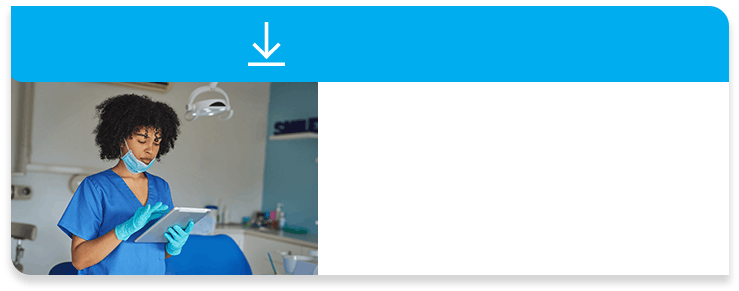 a dentist and a patient talking