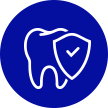 tooth with a protective shield icon