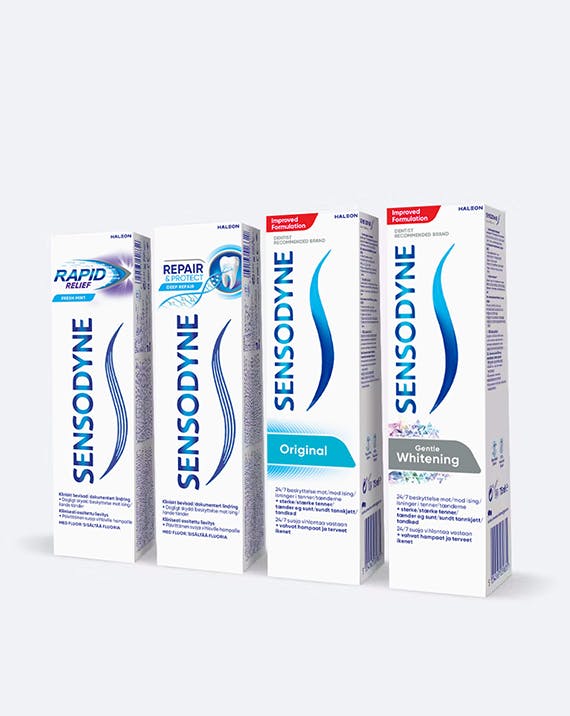 Udforsk Sensodyne tandpastaer