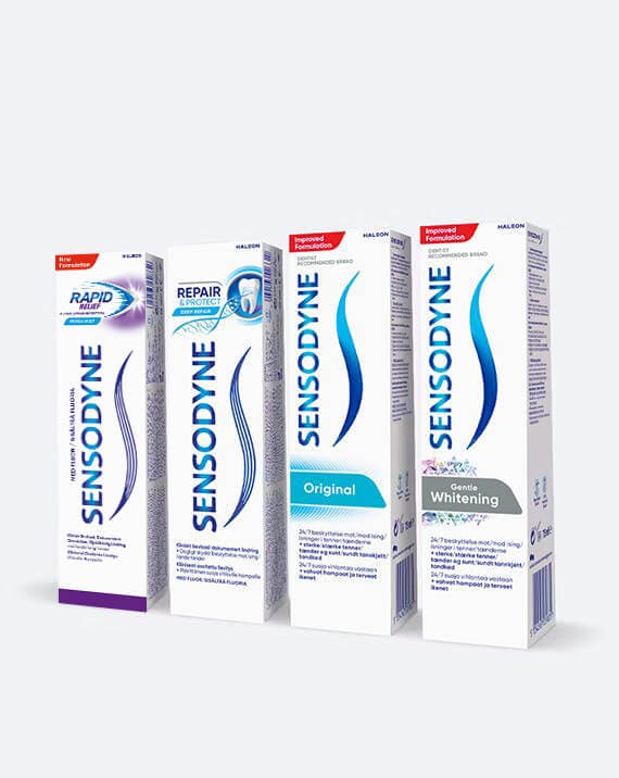 Udforsk Sensodyne tandpastaer