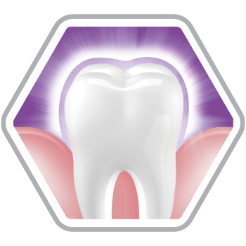 Zahn, der zeigt, wie Sensodyne Clinical Repair bei 2 x täglicher Anwendung langanhaltende Linderung bei empfindlichen Zähnen bietet.