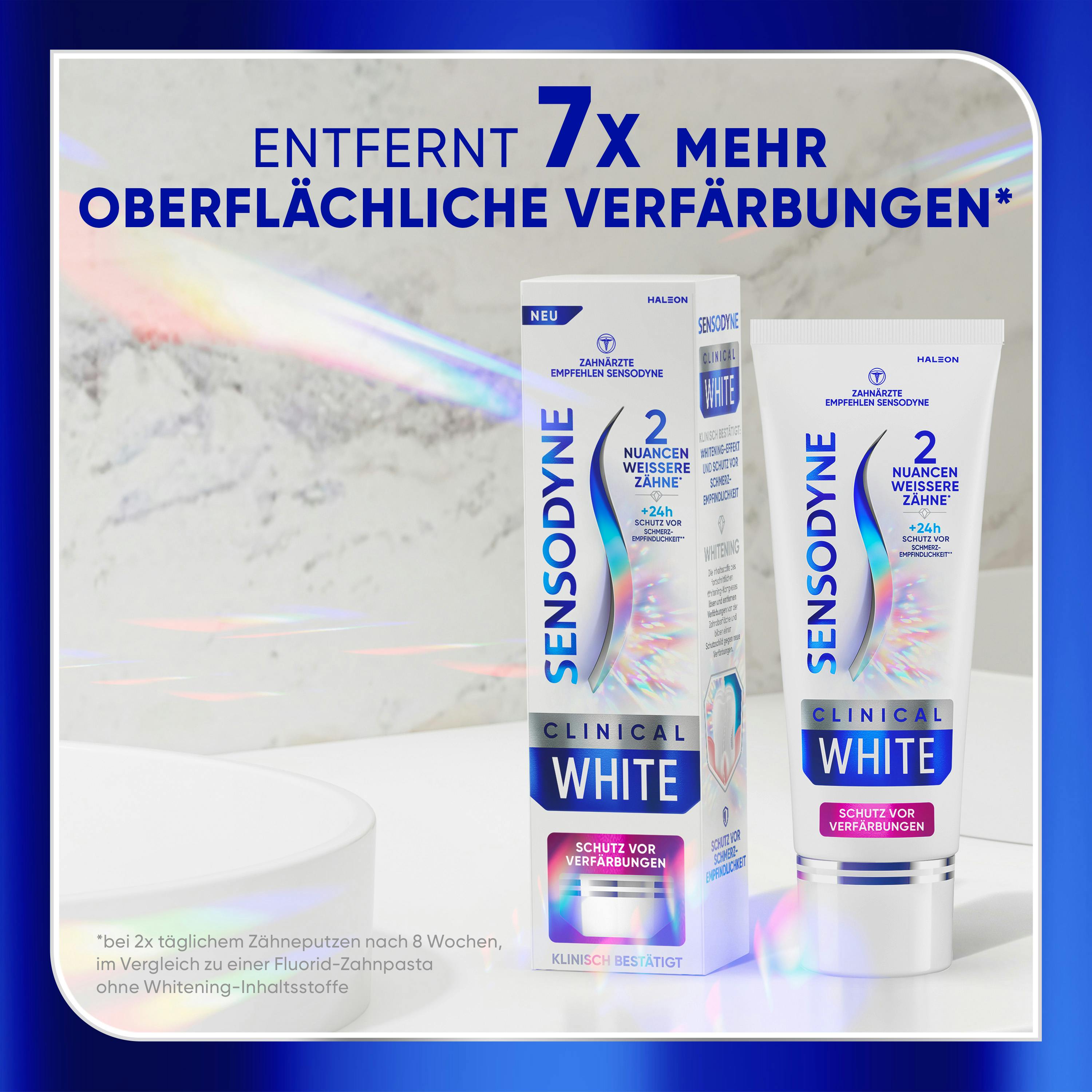 Sensodyne Clinical White | Schutz vor Verfärbungen
