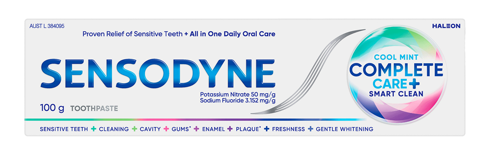 Sensodyne Complete Care Plus Smart Clean toothpaste header