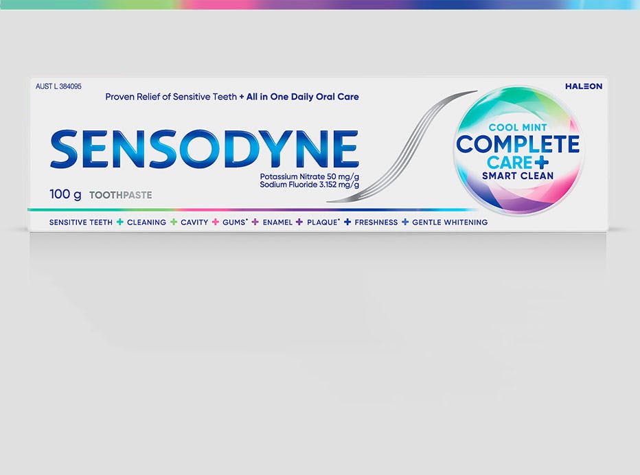 Sensodyne sensitivity and gumtoothpaste box