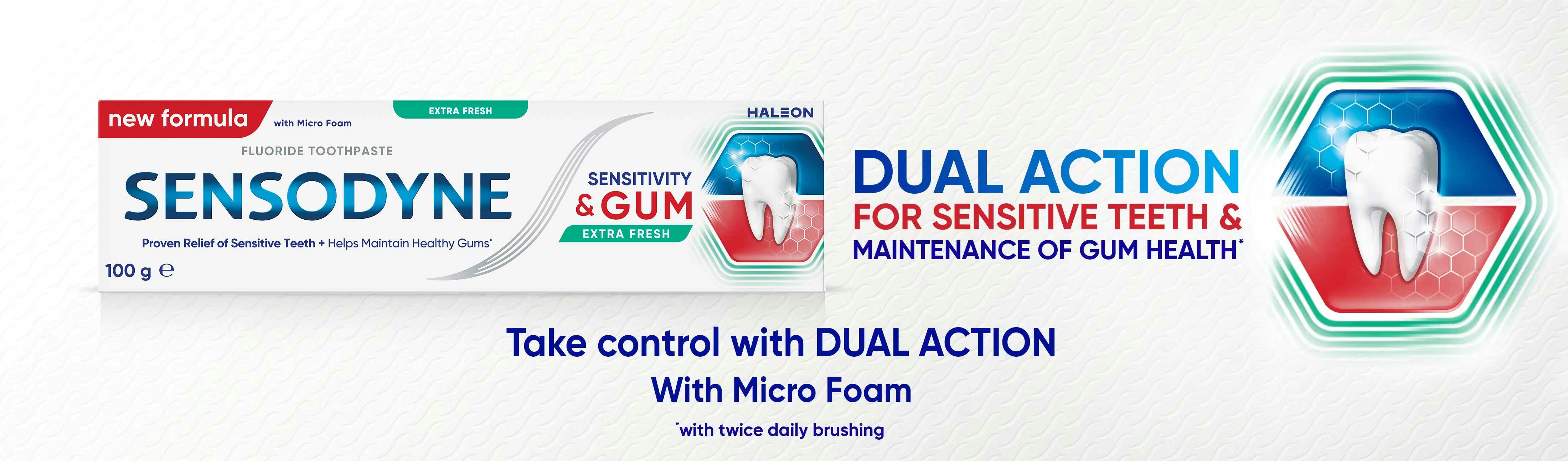 Sensodyne Sensitivity & Gum Toothpaste Extra Fresh Banner