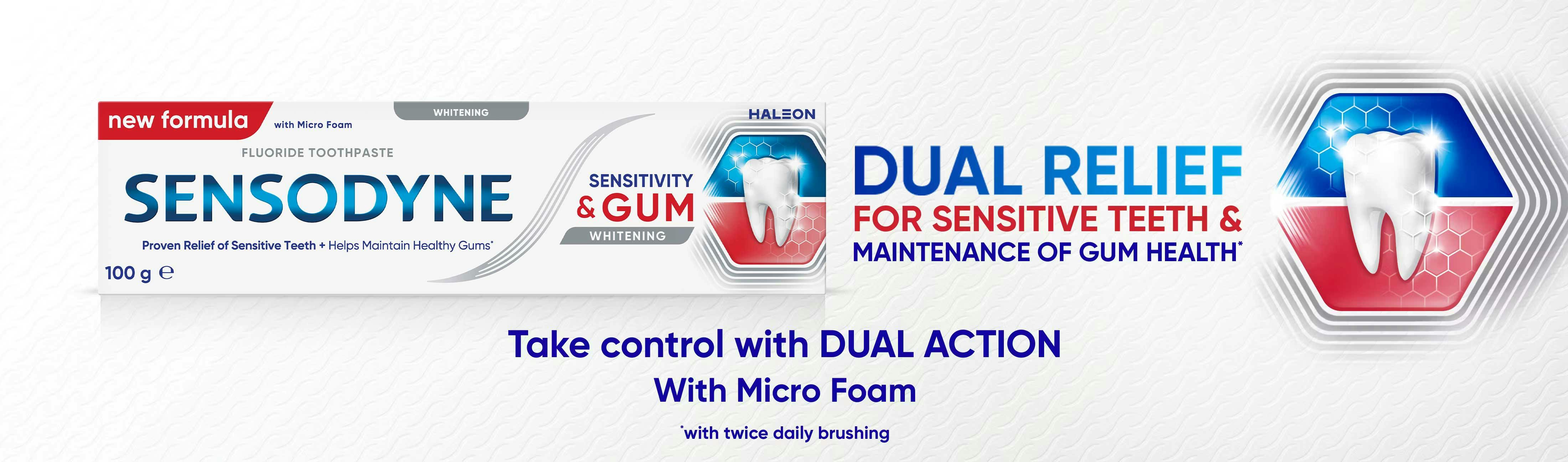 Sensodyne Sensitivity & Gum Toothpaste Whitening Banner