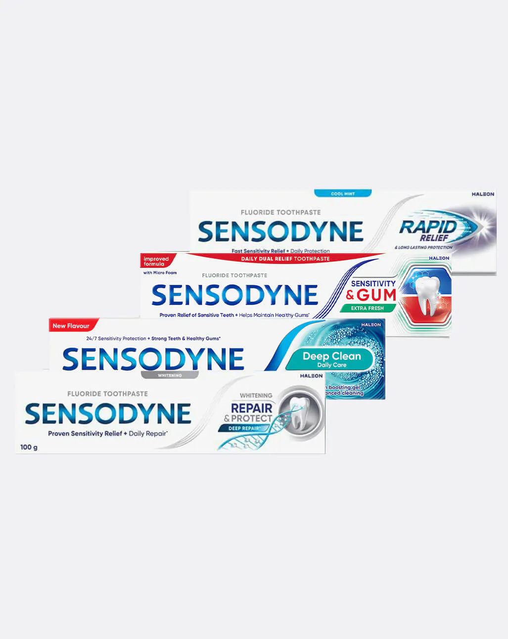 Explore Sensodyne toothpastes