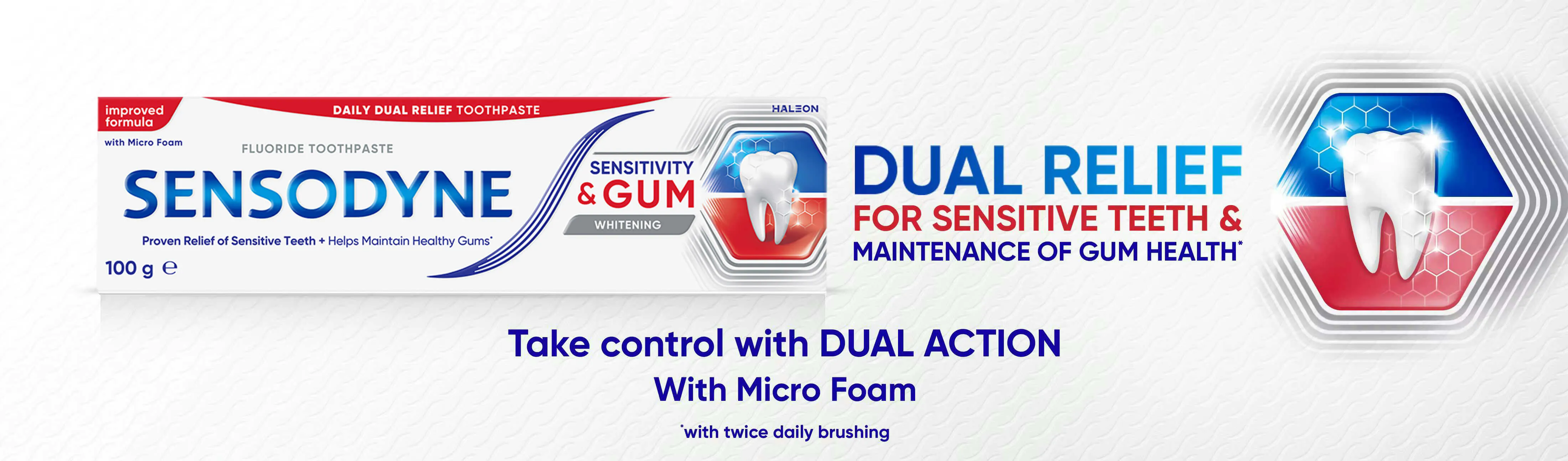 Sensodyne Sensitivity & Gum Toothpaste Whitening Banner