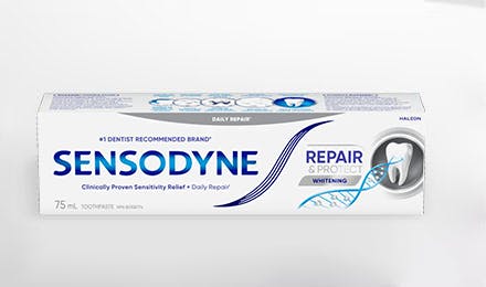 Sensodyne Repair and Protect toothpaste in Whitening