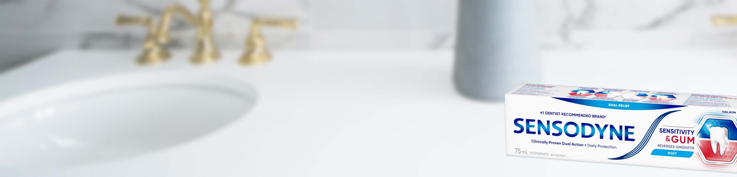 Sensodyne products can help with tooth sensitivity caused by acid erosion and gum recession 